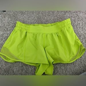 Lululemon Mid Rise Lime Green Shorts